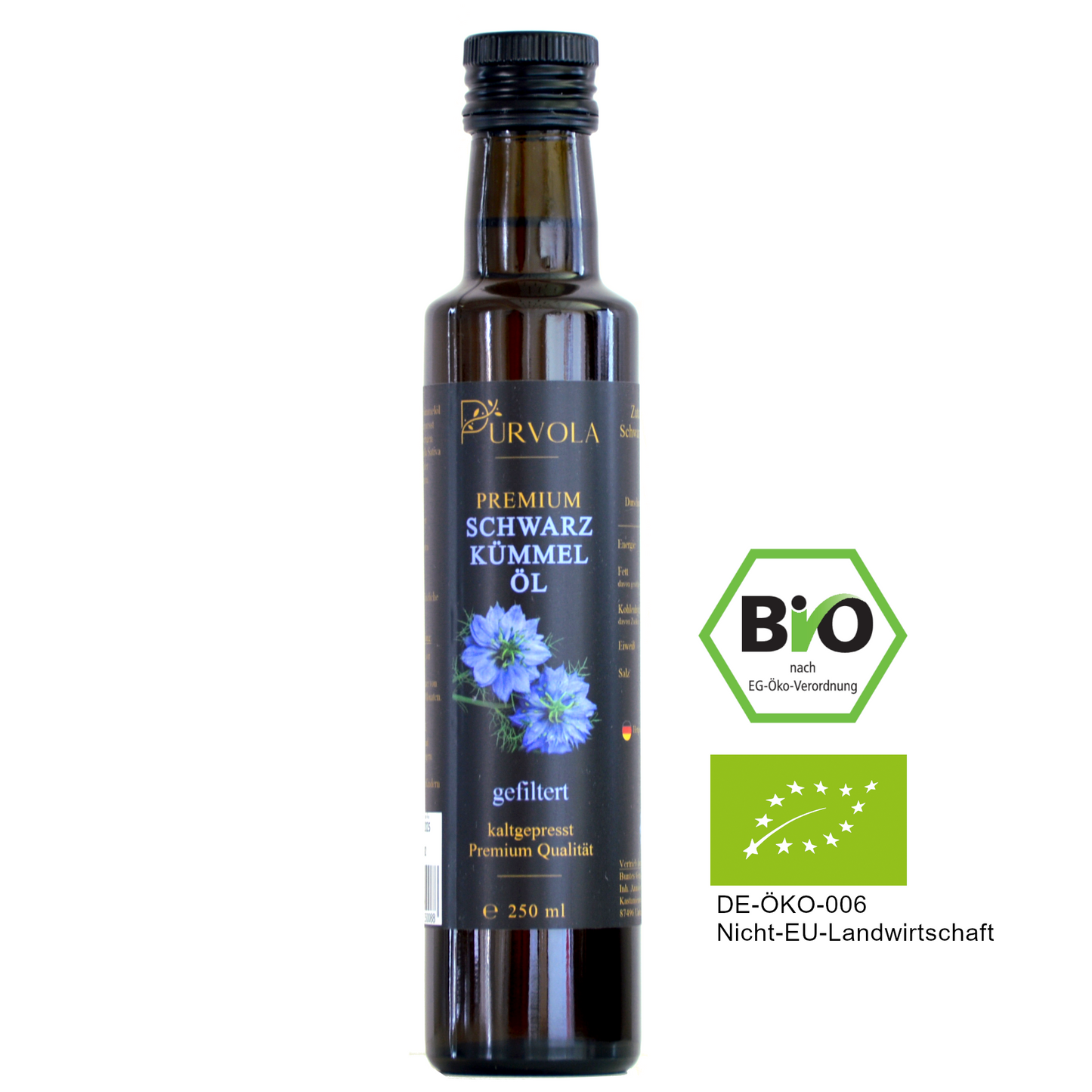 Bio Schwarzkümmelöl 250 ml - gefiltert