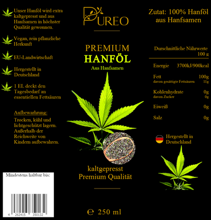 Premium Hanföl 250 ml